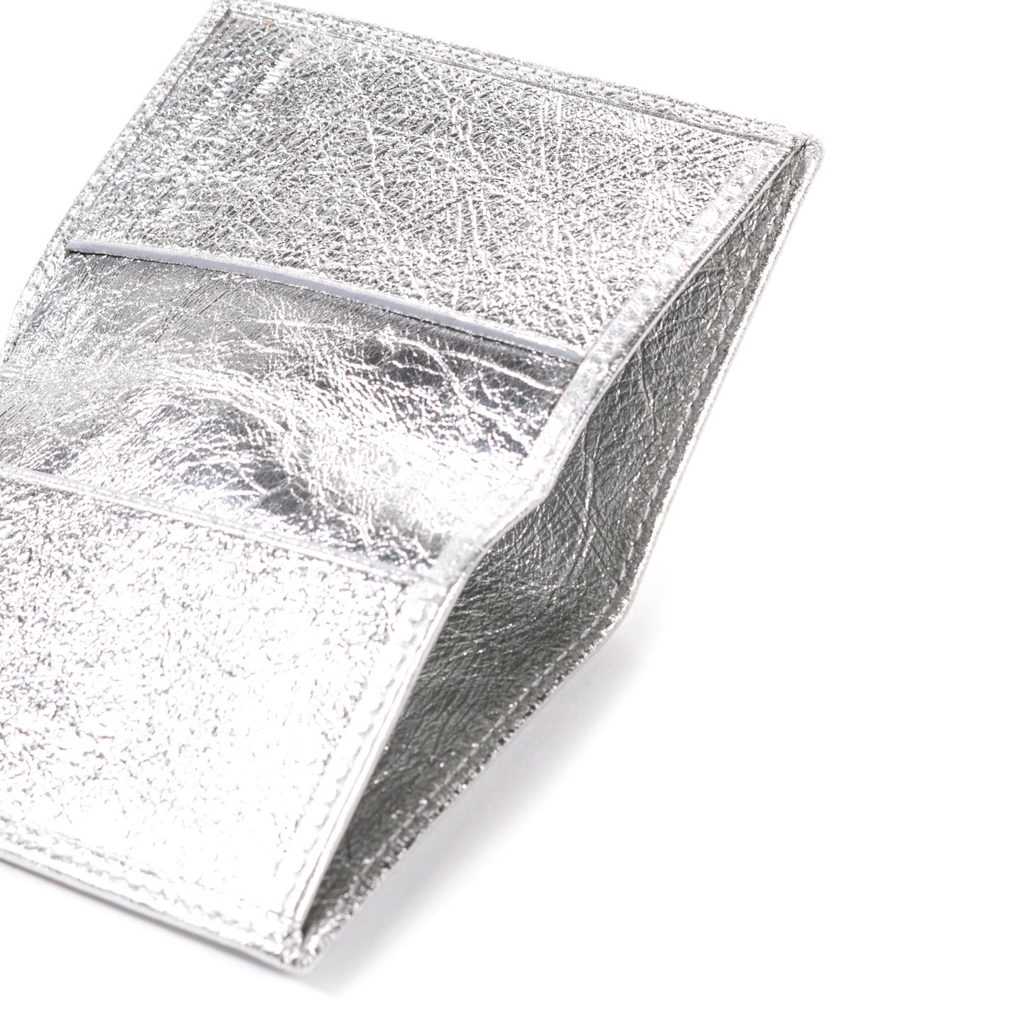 COMME DES GARCONS SA6400 GOLD LINE WALLET SILVER