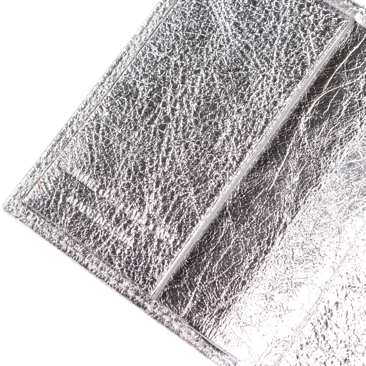 COMME DES GARCONS SA6400 GOLD LINE WALLET SILVER