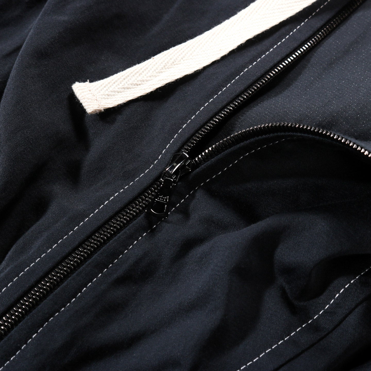 WANZE FUNNEL NECK ZIP ANORAK COTTON METAL MIDNIGHT