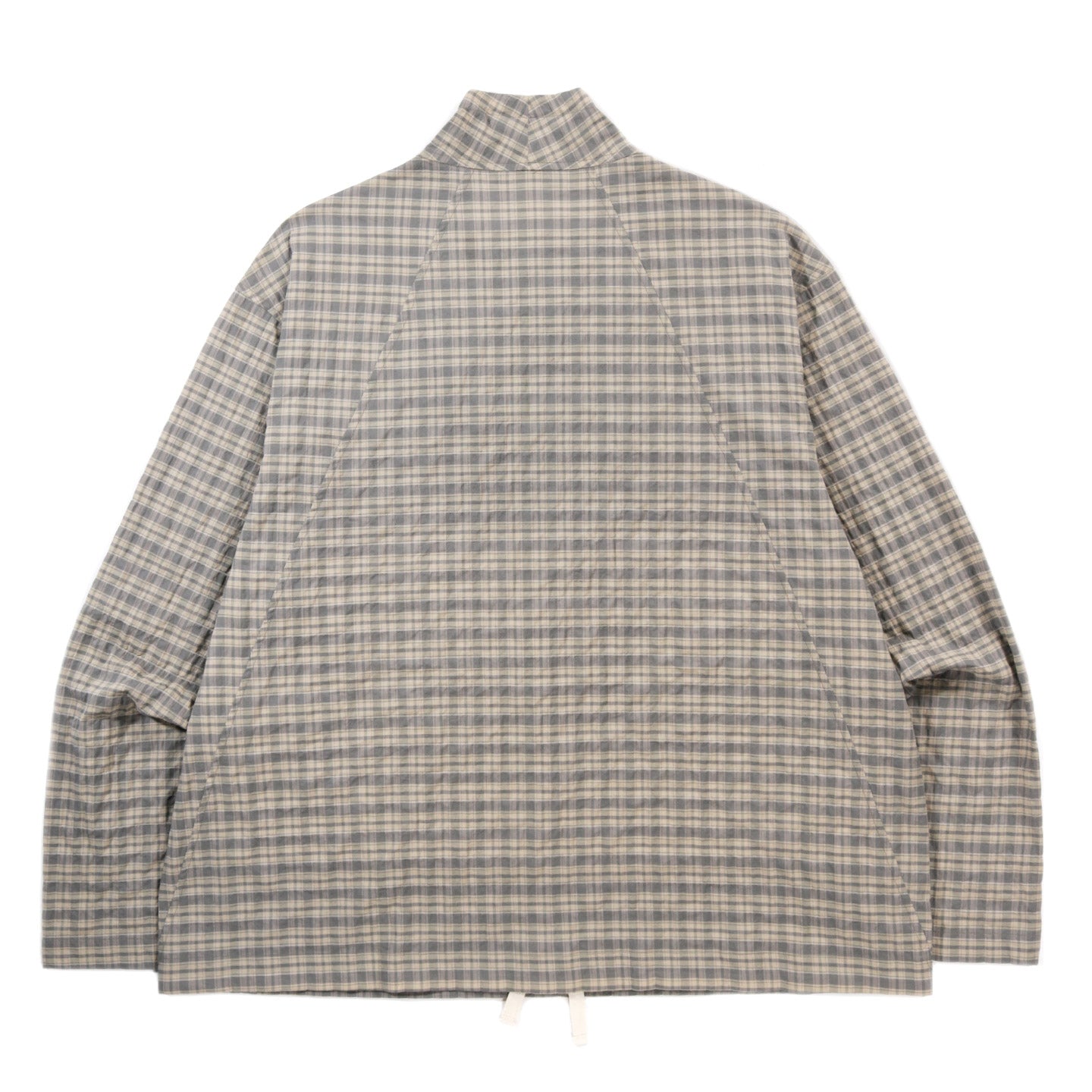 WANZE FUNNEL NECK ZIP ANORAK ORGANIC COTTON MOSS