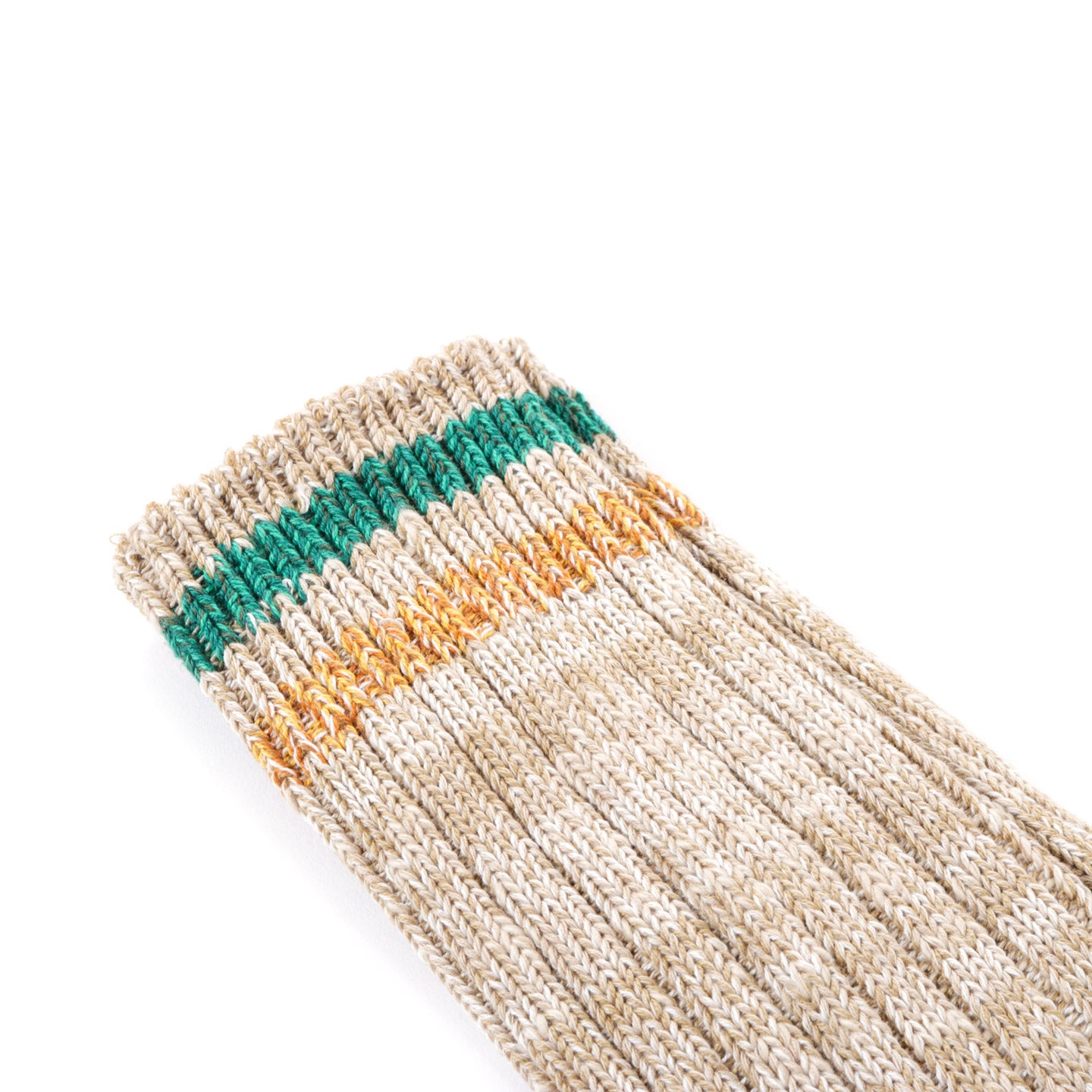 KAPITAL 60 YARNS IVY RAINBOWY HAPPY HEEL SOCKS BEIGE
