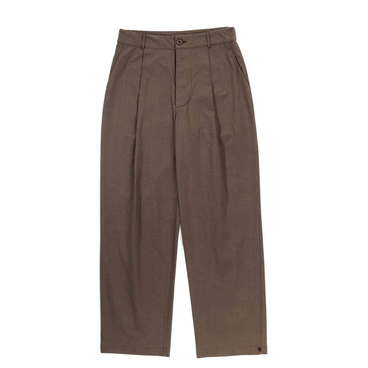 XENIA TELUNTS BUTTON-TAB HEM PANT BROWN