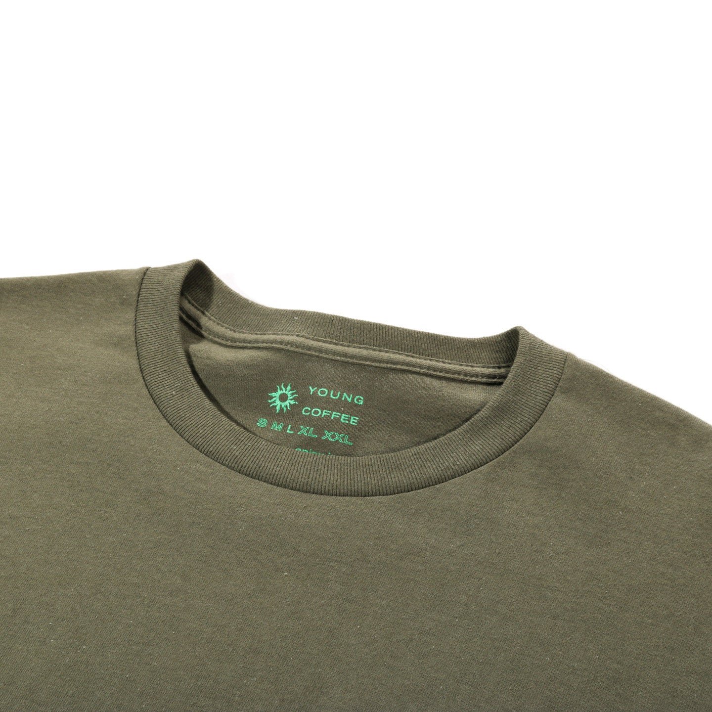 YOUNG COFFEE PETER SUTHERLAND NYC TEE MILITARY GREEN