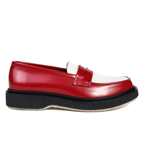 ADIEU TYPE 5 LOAFER POLIDO DEEP RED / DOTS EMBOSSED WHITE