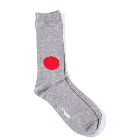 BLUE BLUE JAPAN FLAG SOCKS GREY