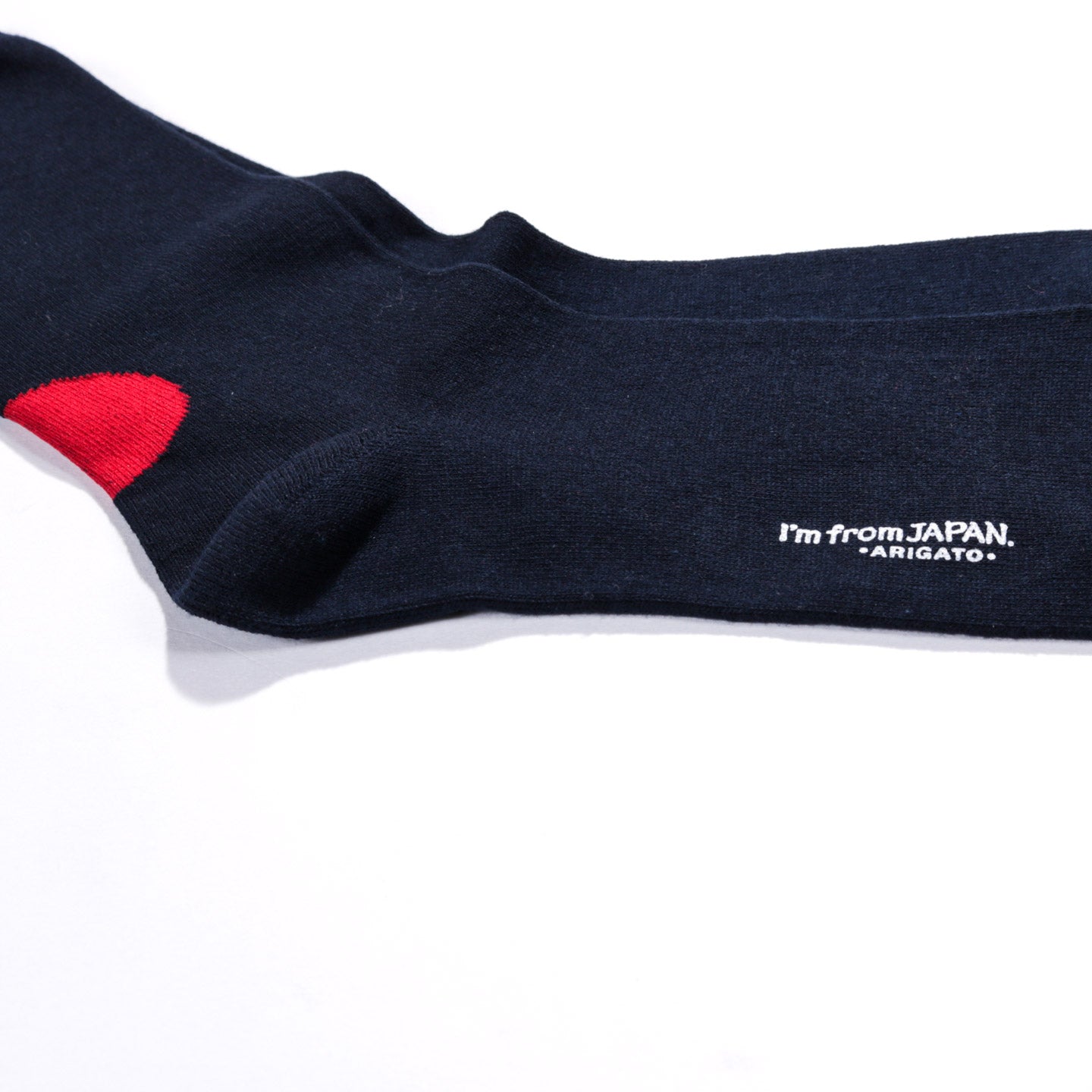 BLUE BLUE JAPAN BACK SIDE FLAG SOCKS NAVY