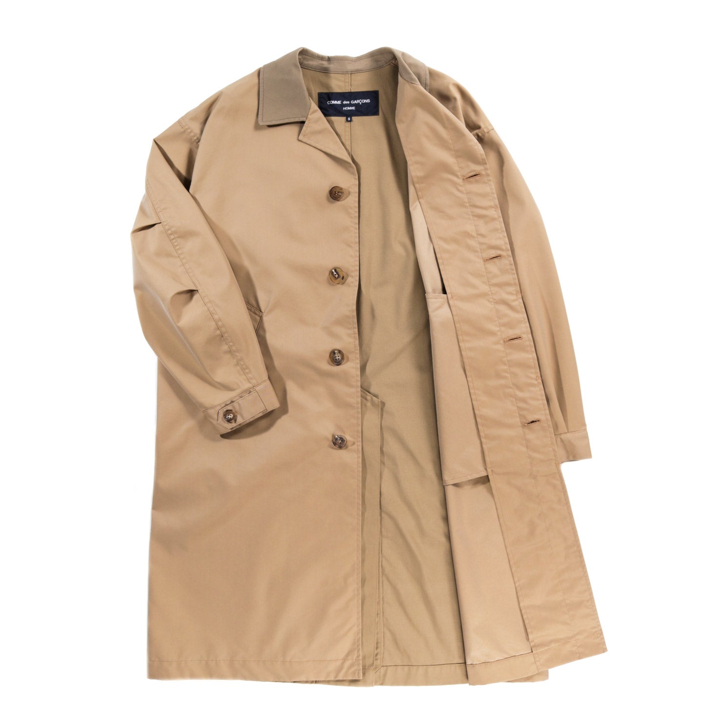 COMME DES GARCONS HOMME C002 LONG COAT BEIGE MIX