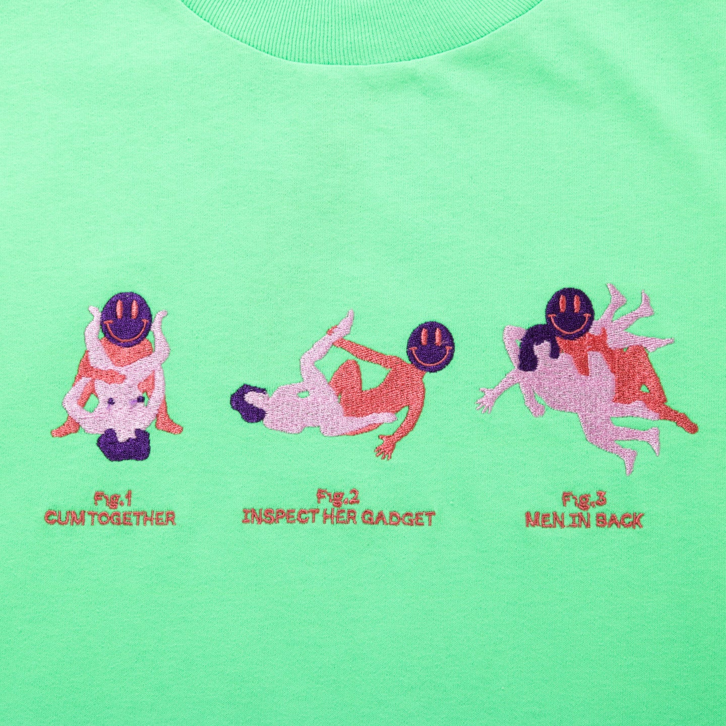 CARNE BOLLENTE INSPECT HER GADGET LS T-SHIRT NEON GREEN