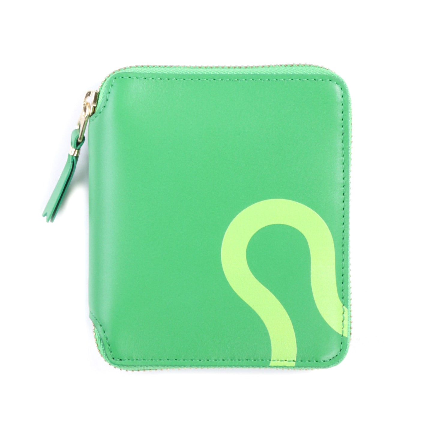 COMME DES GARCONS SA2100 RUBY EYES ZIP WALLET GREEN