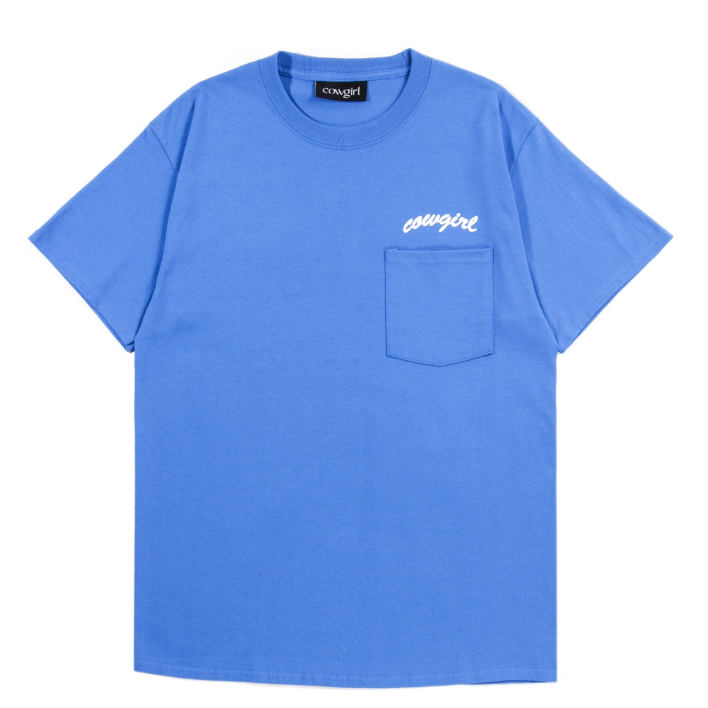 COWGIRL SCRIPT POCKET T ROYAL BLUE