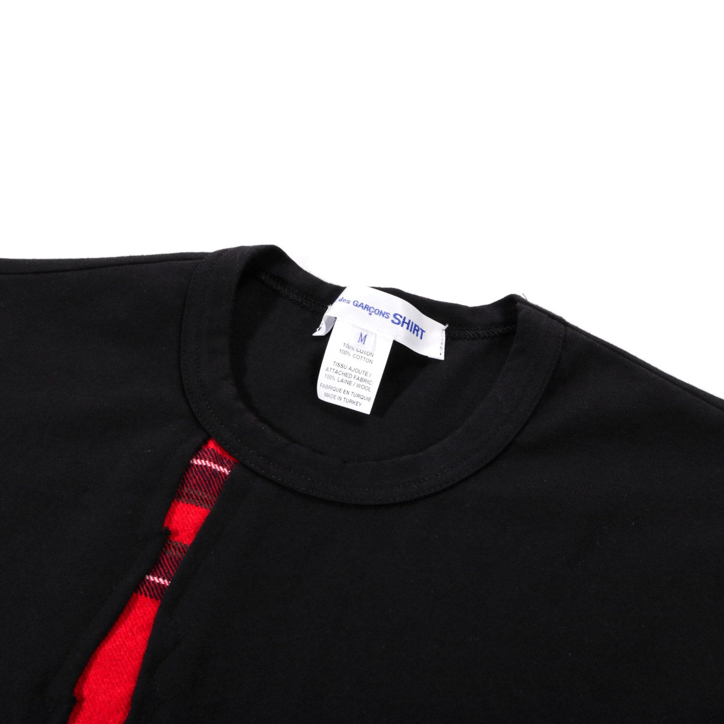 COMME DES GARCONS SHIRT T007 T-SHIRT BLACK / RED