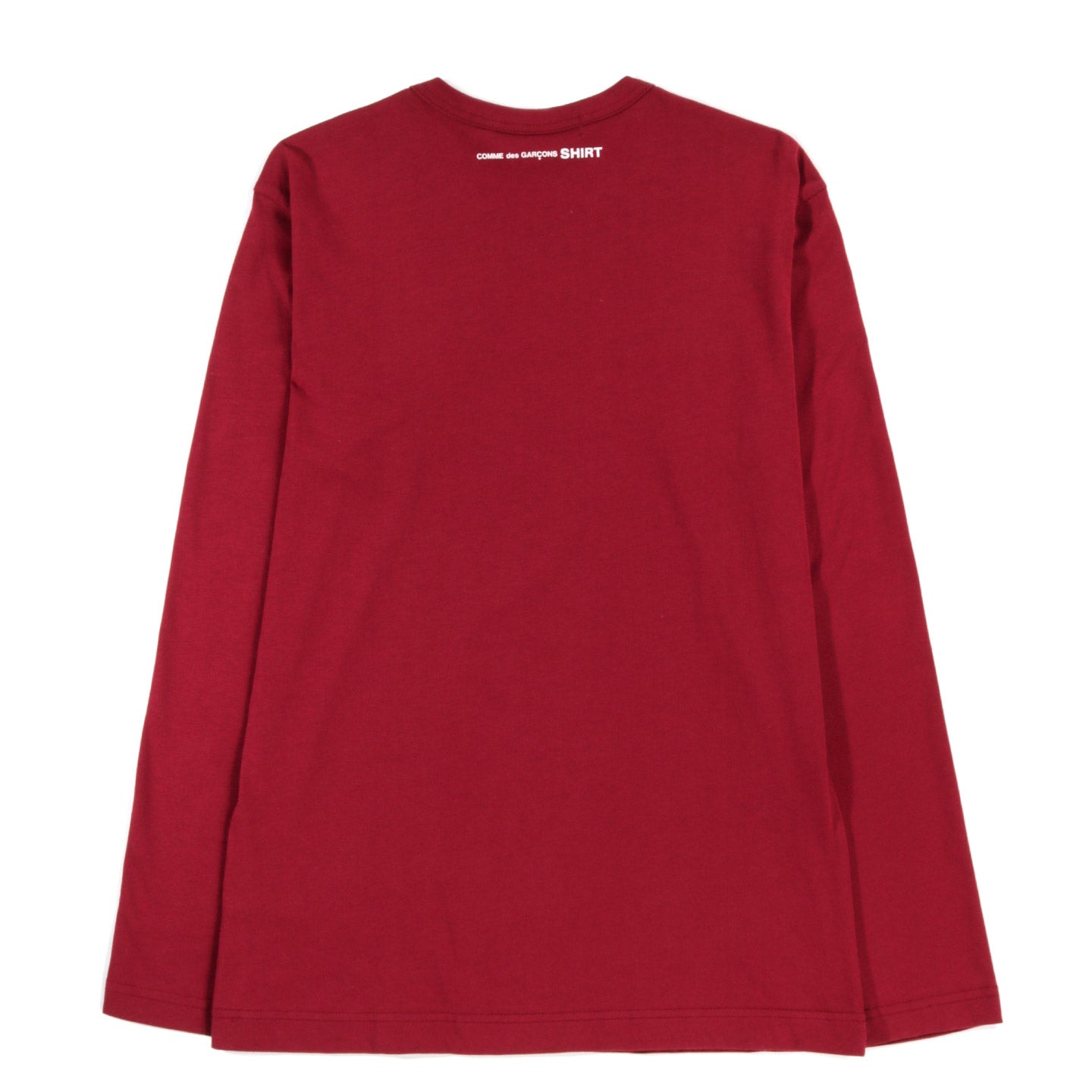 COMME DES GARCONS SHIRT T015 LONG SLEEVE T-SHIRT BURGUNDY