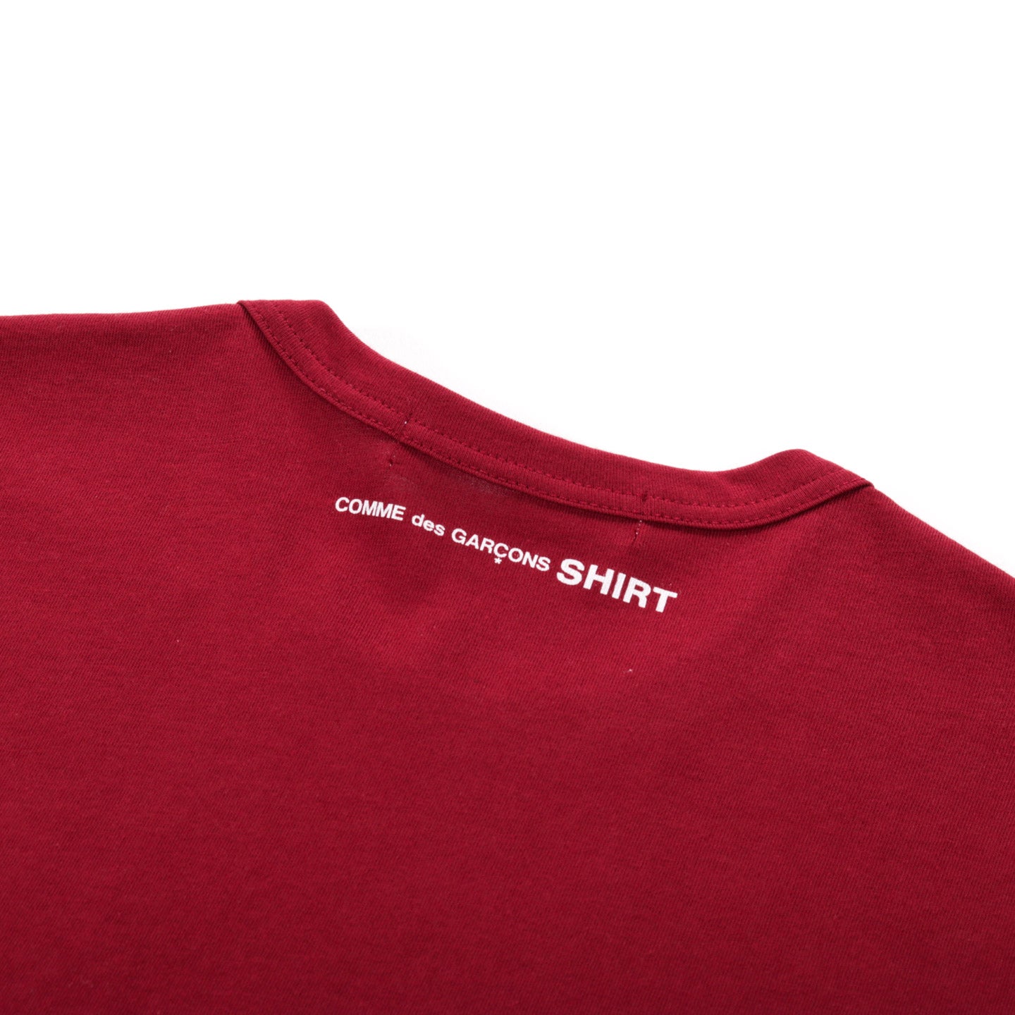 COMME DES GARCONS SHIRT T015 LONG SLEEVE T-SHIRT BURGUNDY