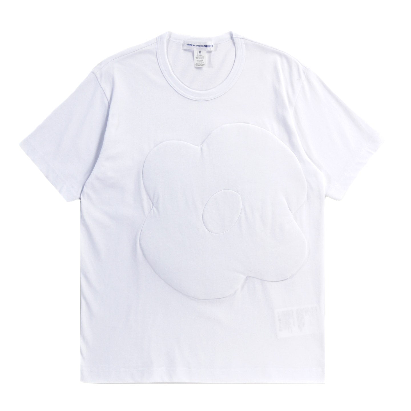 COMME DES GARCONS SHIRT T013 PADDED FLOWER T-SHIRT WHITE