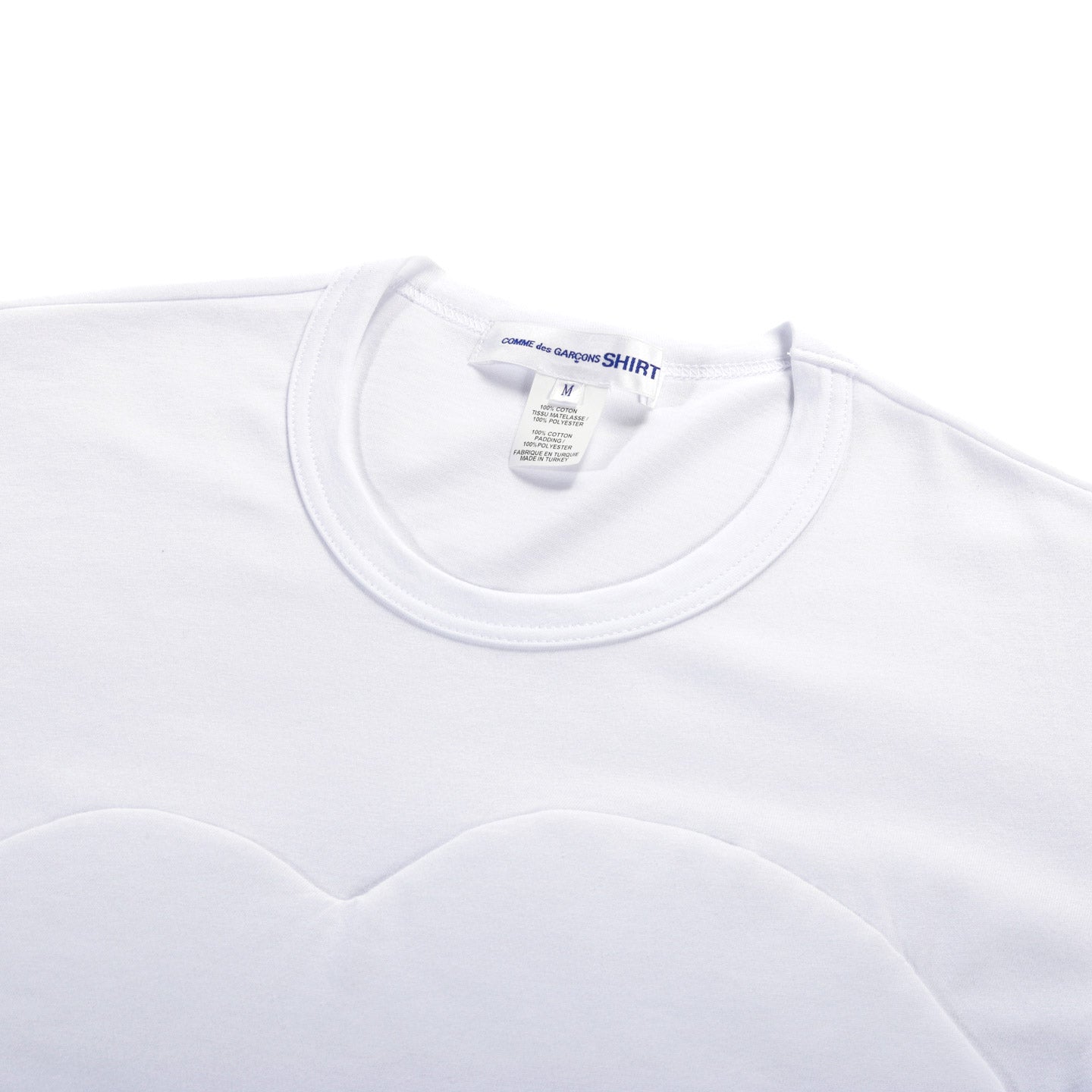 COMME DES GARCONS SHIRT T013 PADDED FLOWER T-SHIRT WHITE