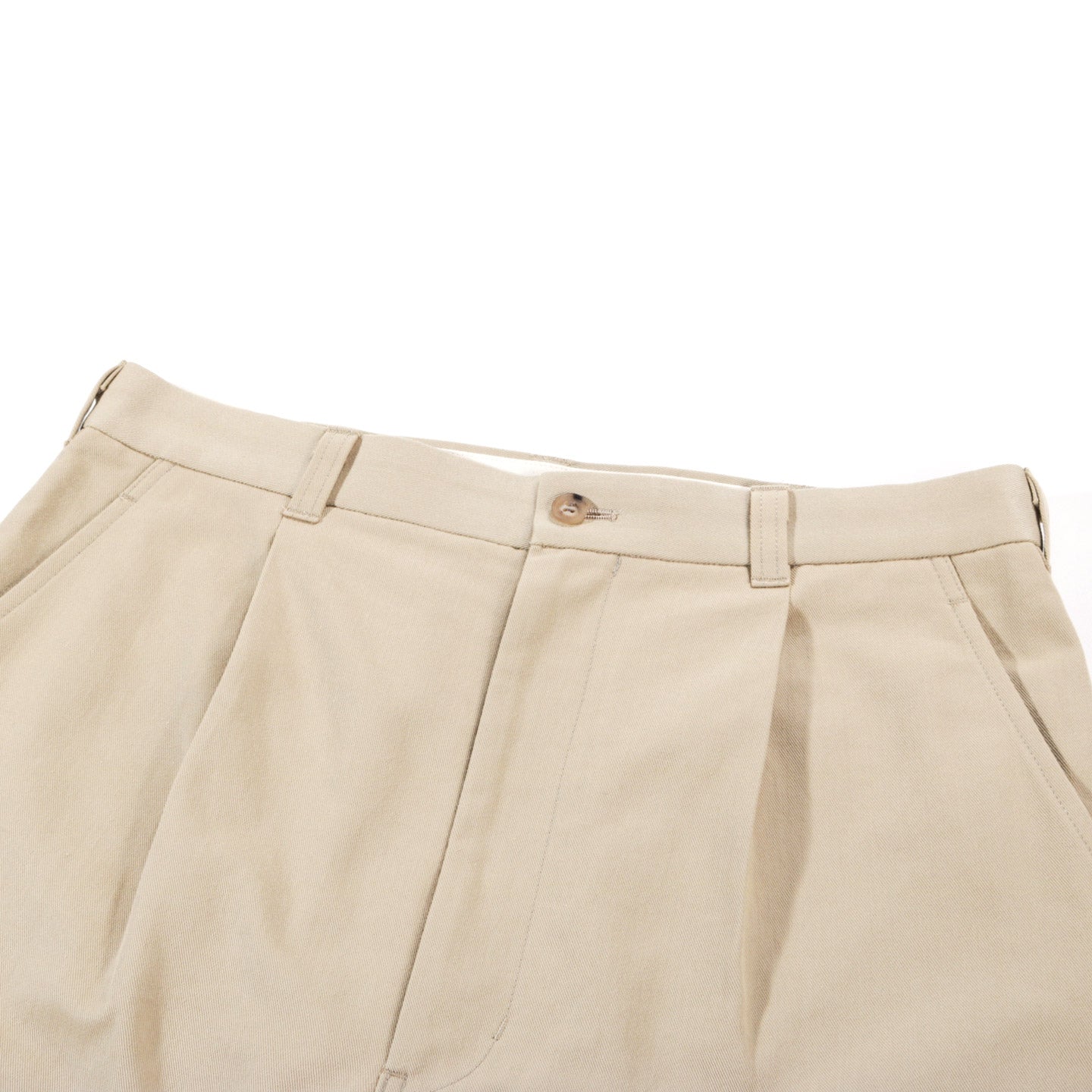 COMME DES GARCONS HOMME P003 WIDE PLEATED CHINO PANT BEIGE