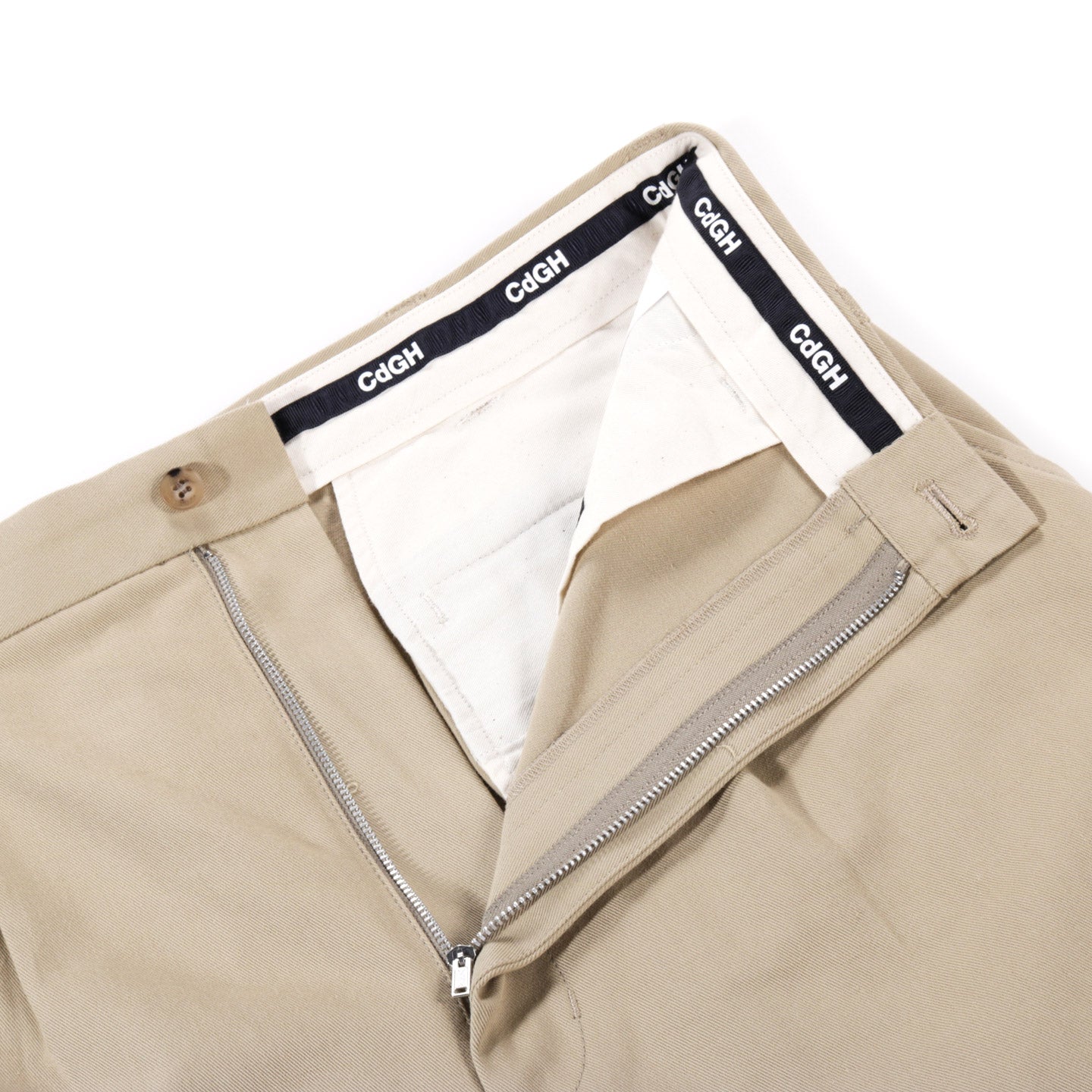 COMME DES GARCONS HOMME P003 WIDE PLEATED CHINO PANT BEIGE