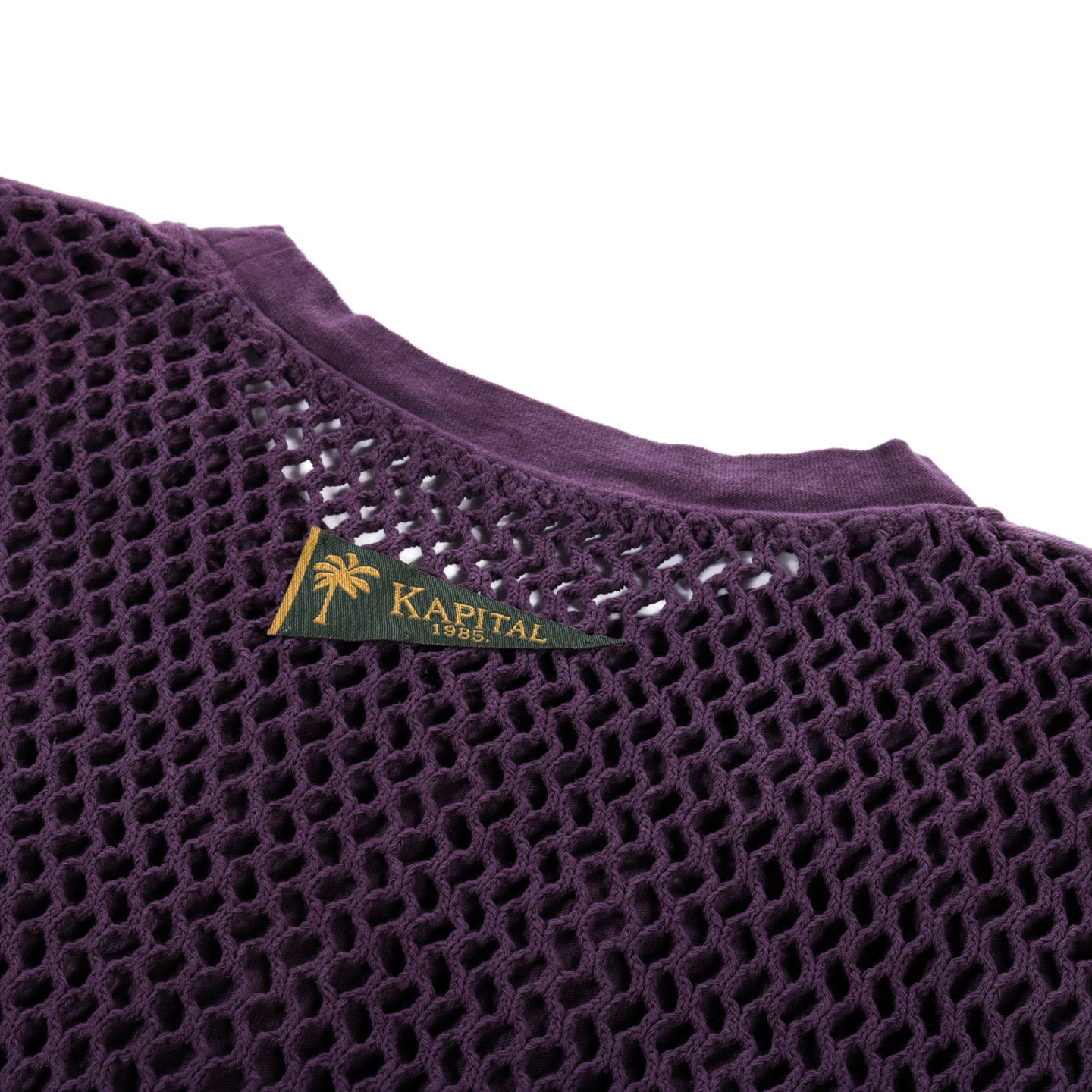 KAPITAL JERSEY KATABIRA NON-SLEEVE T (BACK) AUBERGINE