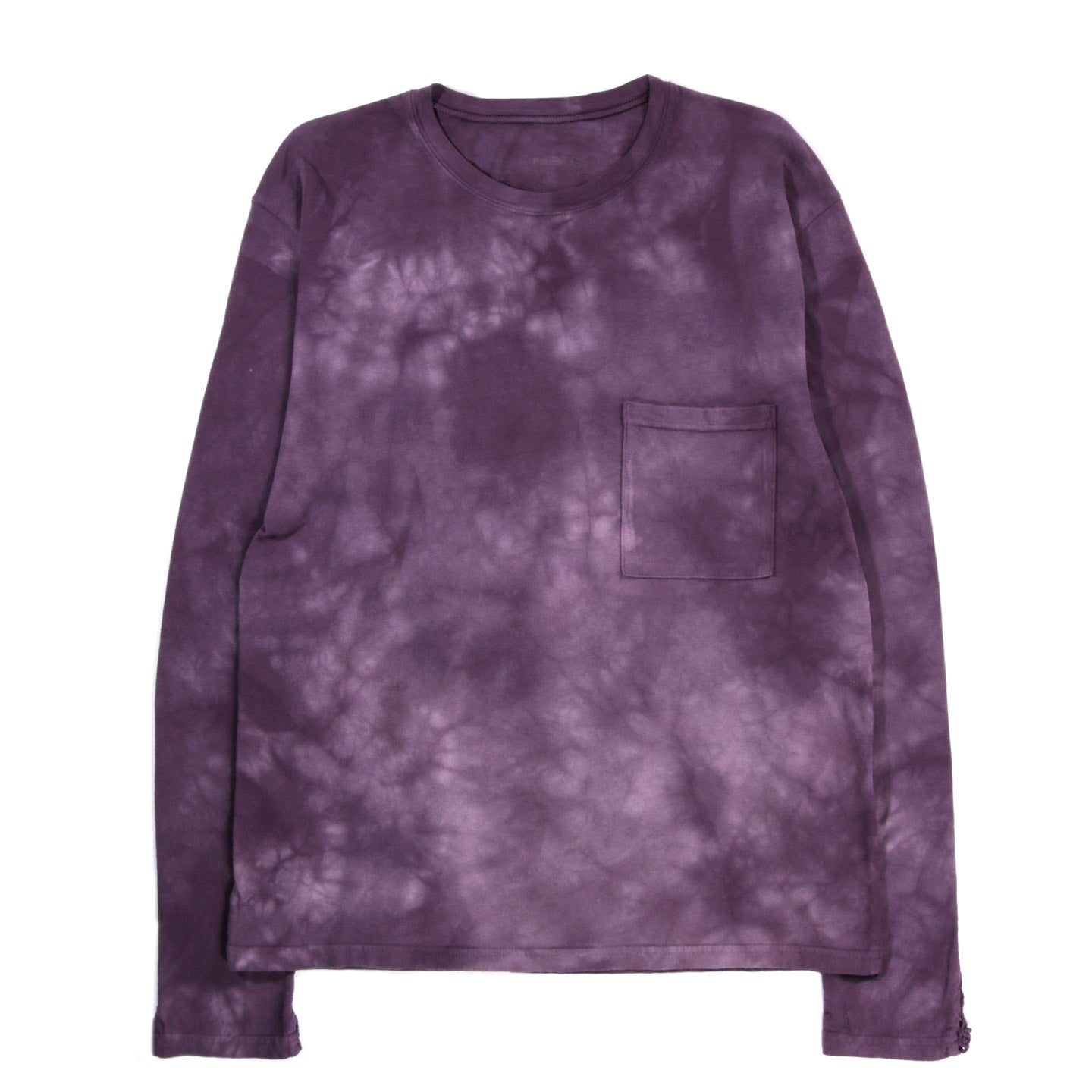 KAPITAL JERSEY KATABIRA LONG SLEEVE T (BACK SLEEVE) AUBERGINE