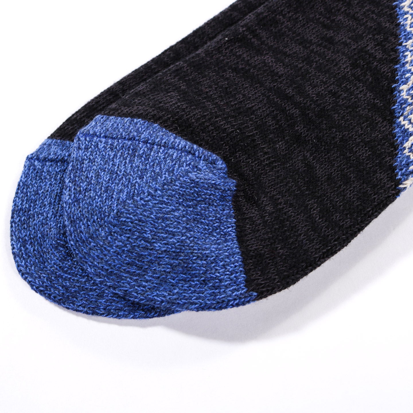 KAPITAL 96 YARNS HEEL BANDANA SOCKS BLUE