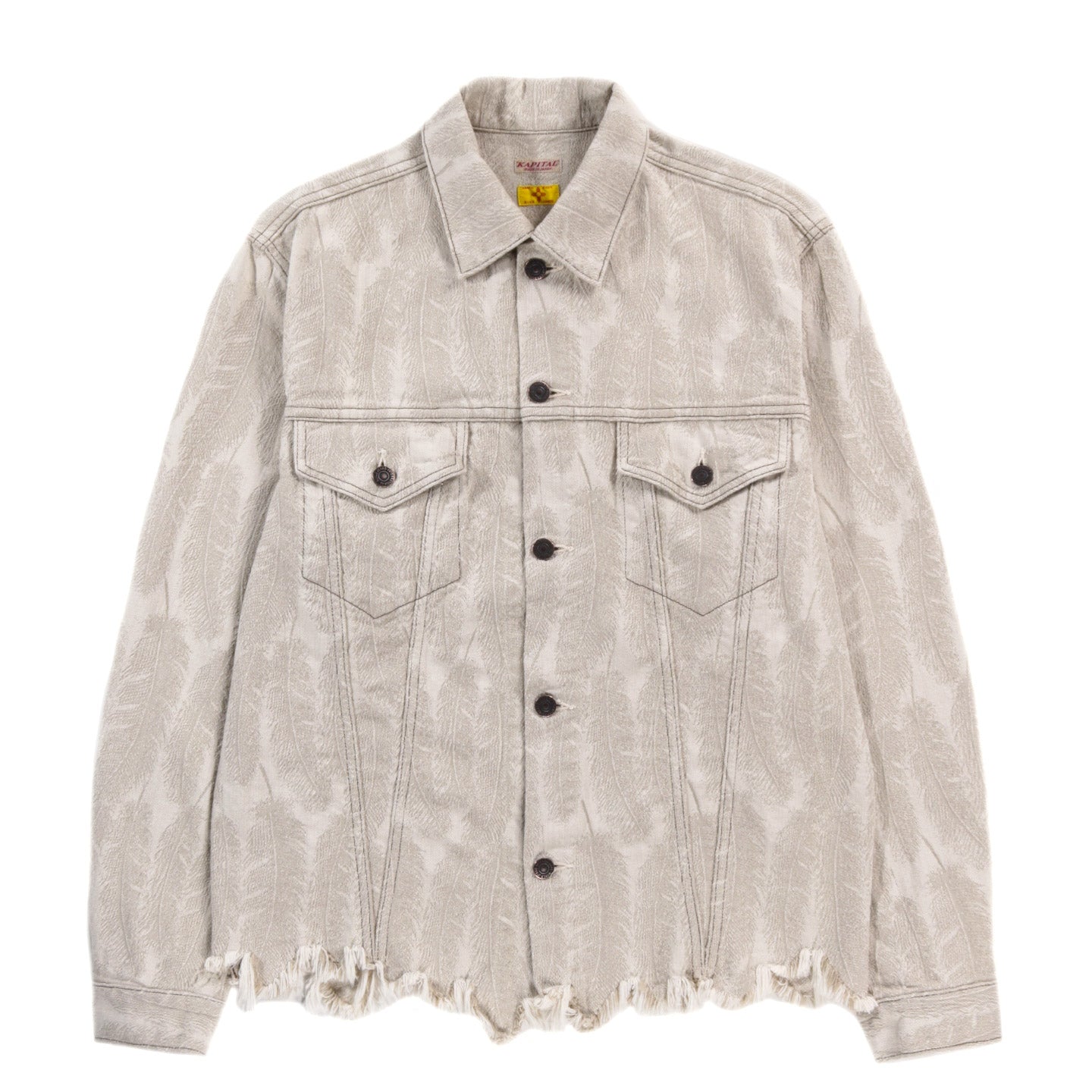 KAPITAL 12OZ FEATHER DENIM 3RD JACKET WHITE