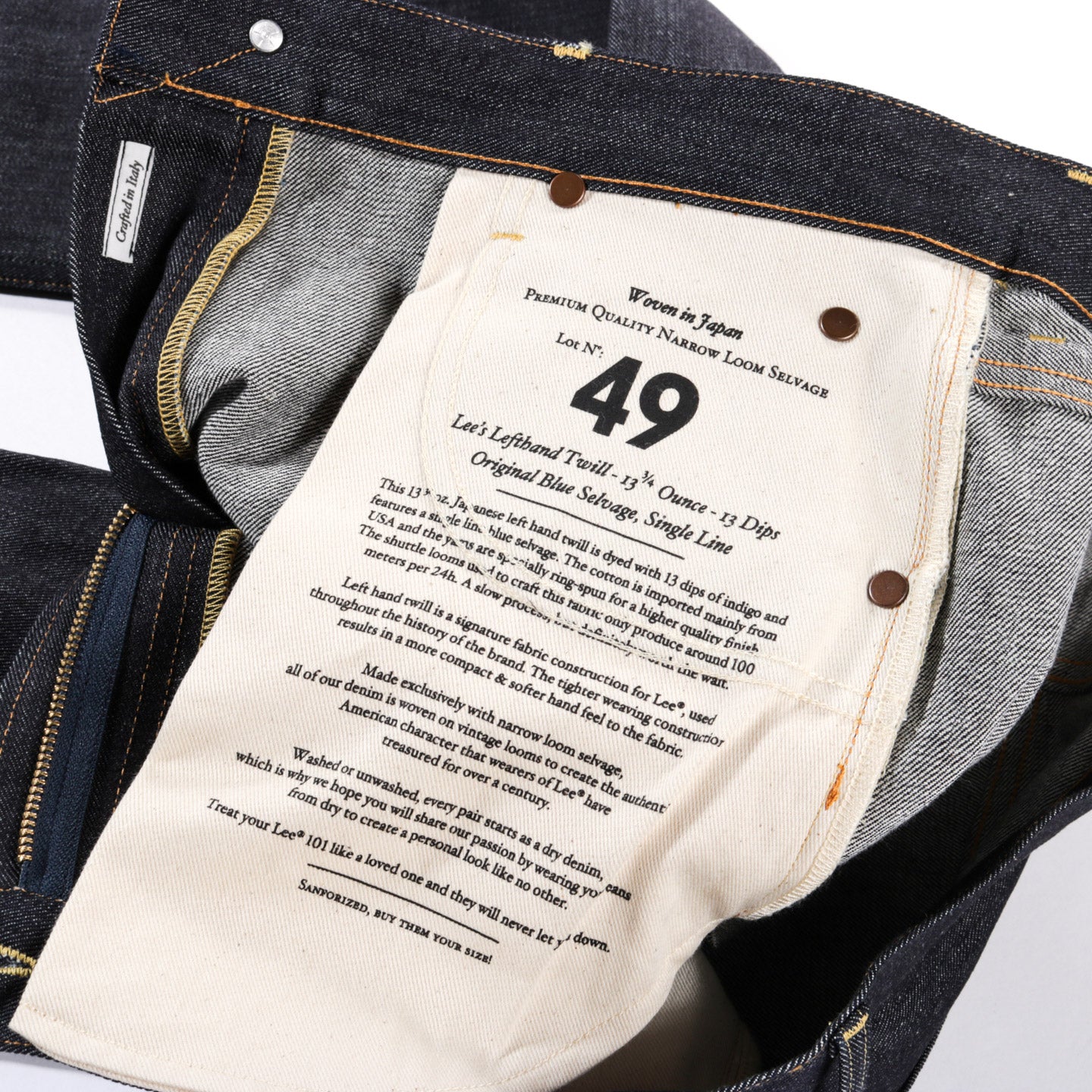 LEE 101 RIDER SELVAGE DRY