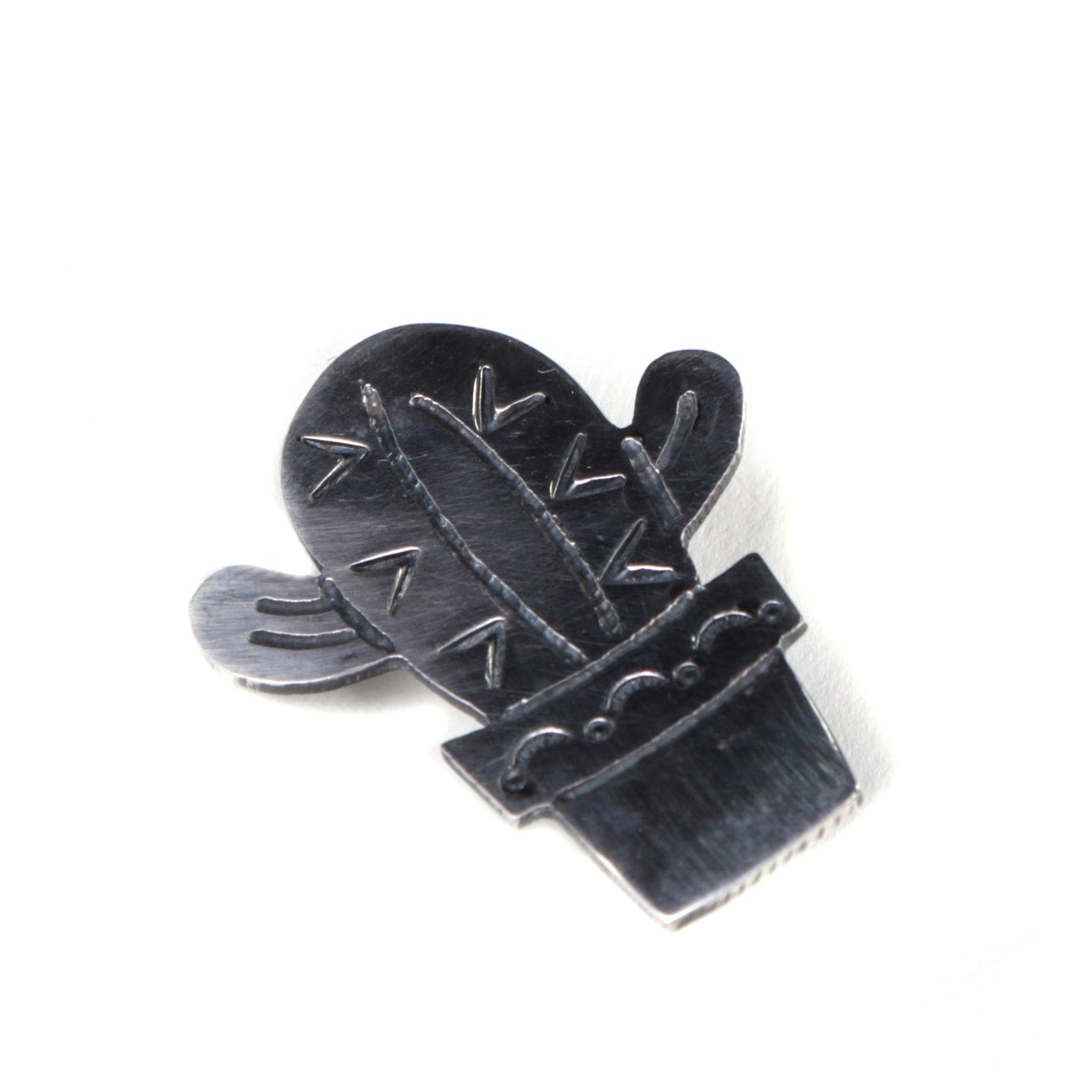 MUNQA CACTUS PIN STERLING SILVER