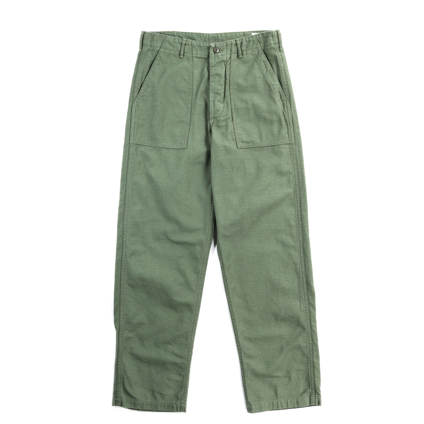 ORSLOW US ARMY FATIGUE PANTS GREEN REVERSE SATEEN