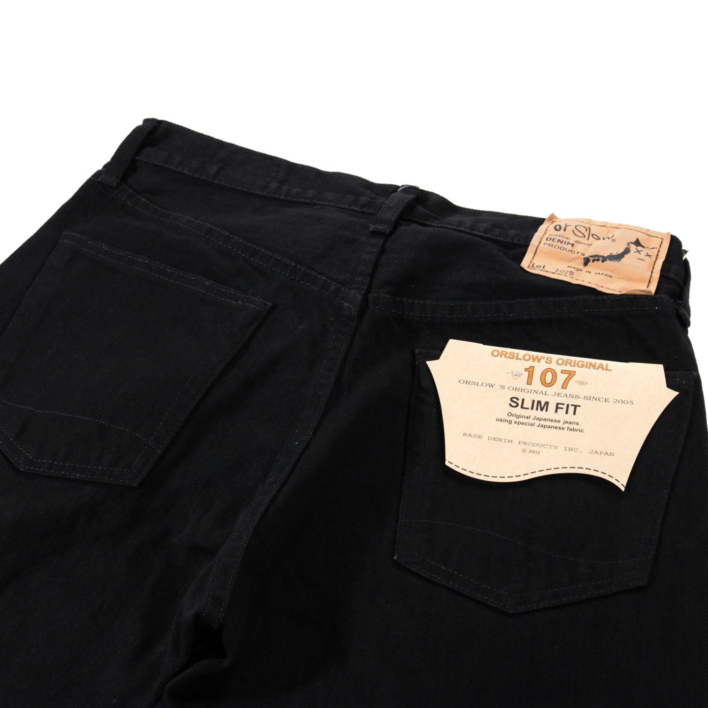 ORSLOW 107 IVY FIT BLACK DENIM