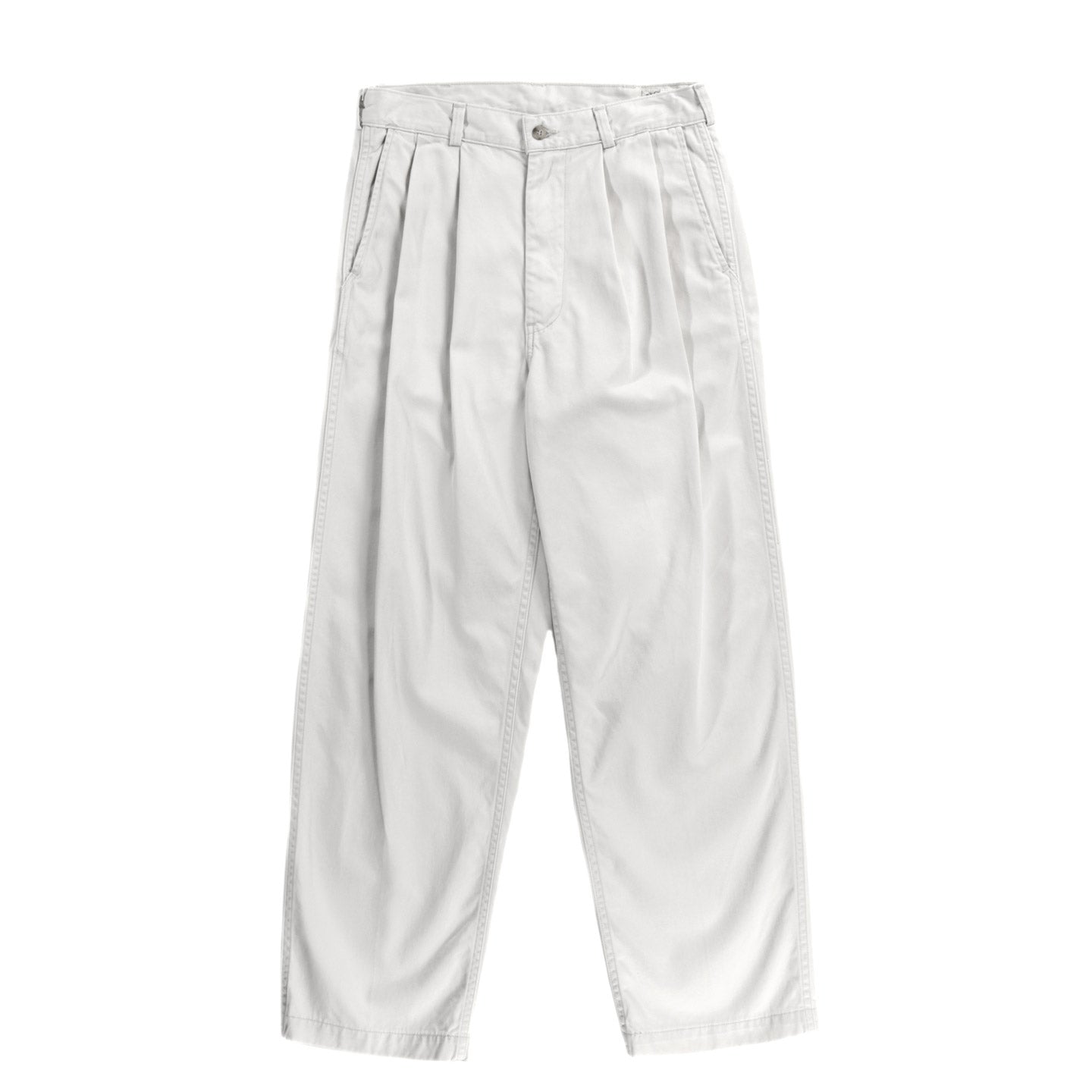 ORSLOW TWO TUCK WIDE TROUSERS IVORY