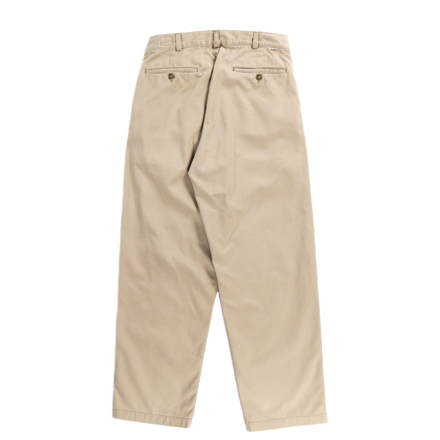 ORSLOW TWO TUCK WIDE TROUSERS KHAKI