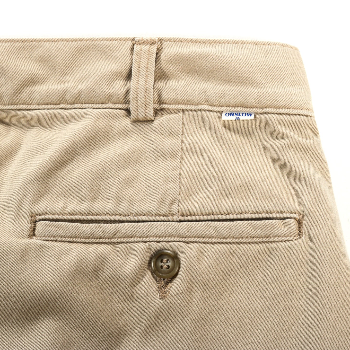 ORSLOW TWO TUCK WIDE TROUSERS KHAKI