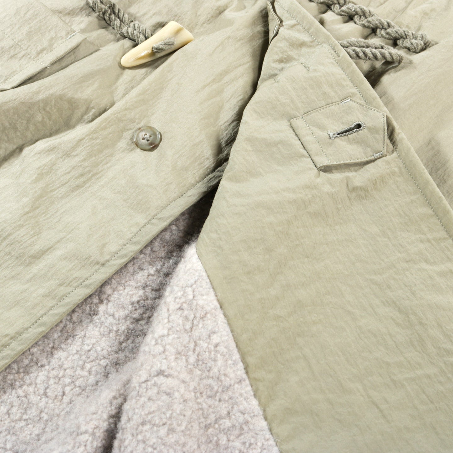 POLYPLOID DUFFLE COAT B LIGHT GREEN