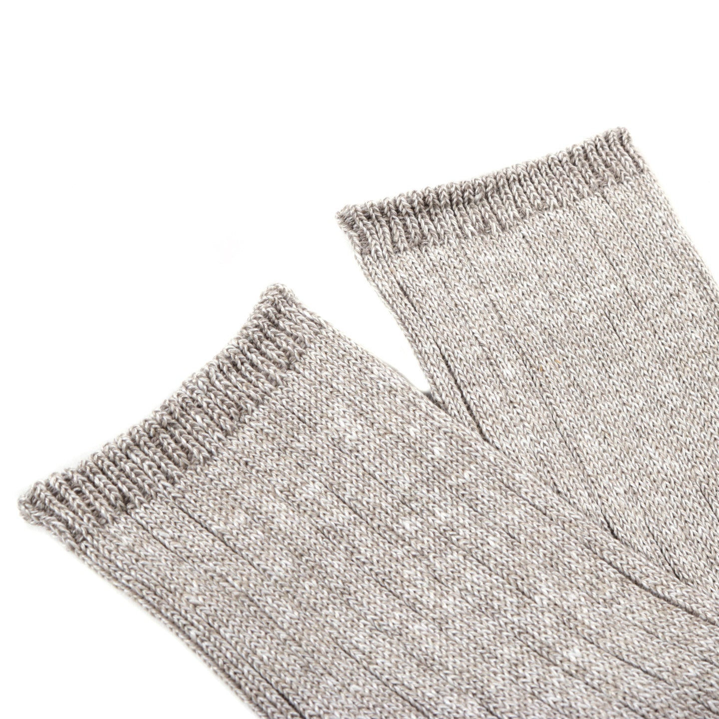 ROTOTO LINEN COTTON RIBBED ANKLE SOCKS GRAYGE