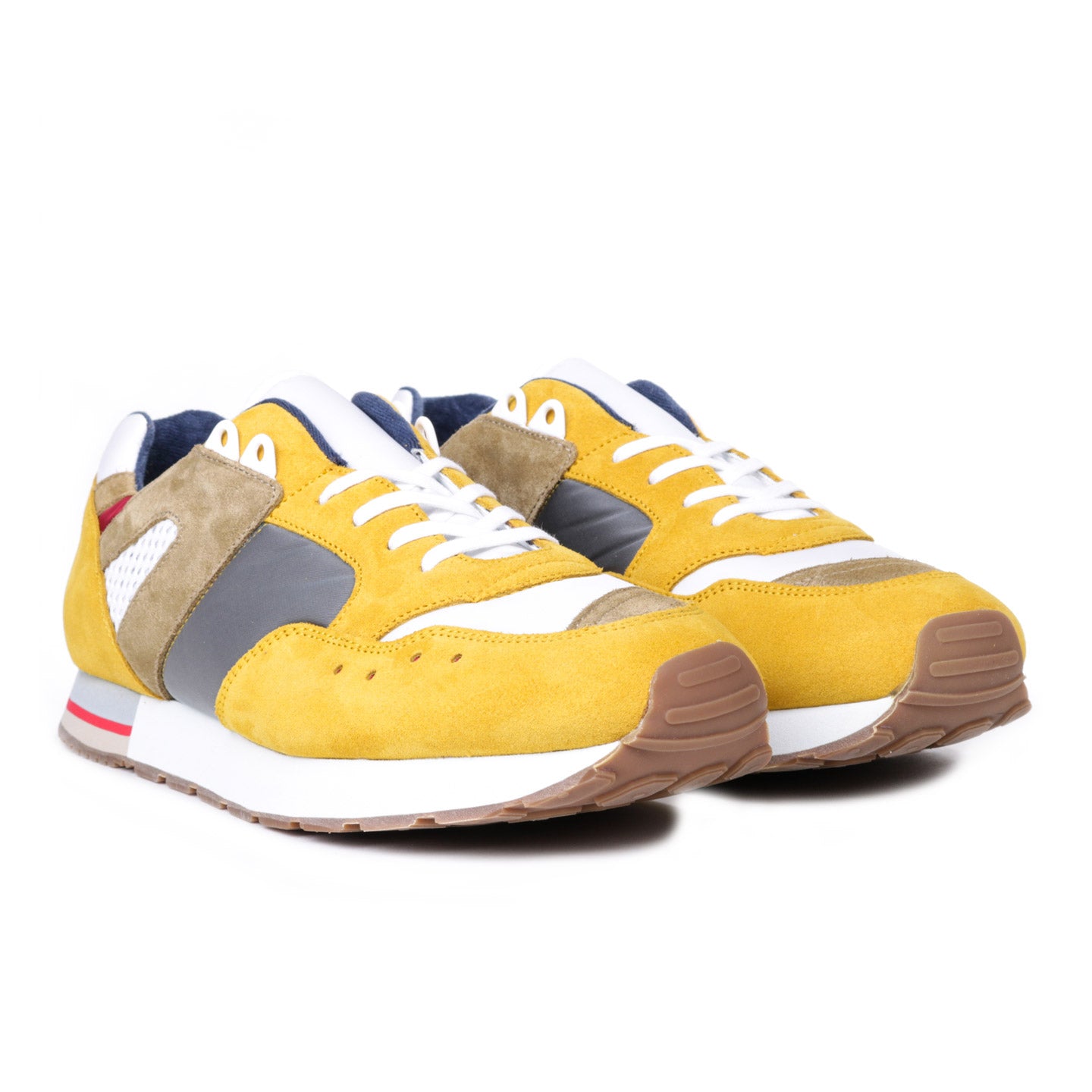 REPRODUCTION OF FOUND FRENCH MILITARY TRAINER SILVER / YELLOW