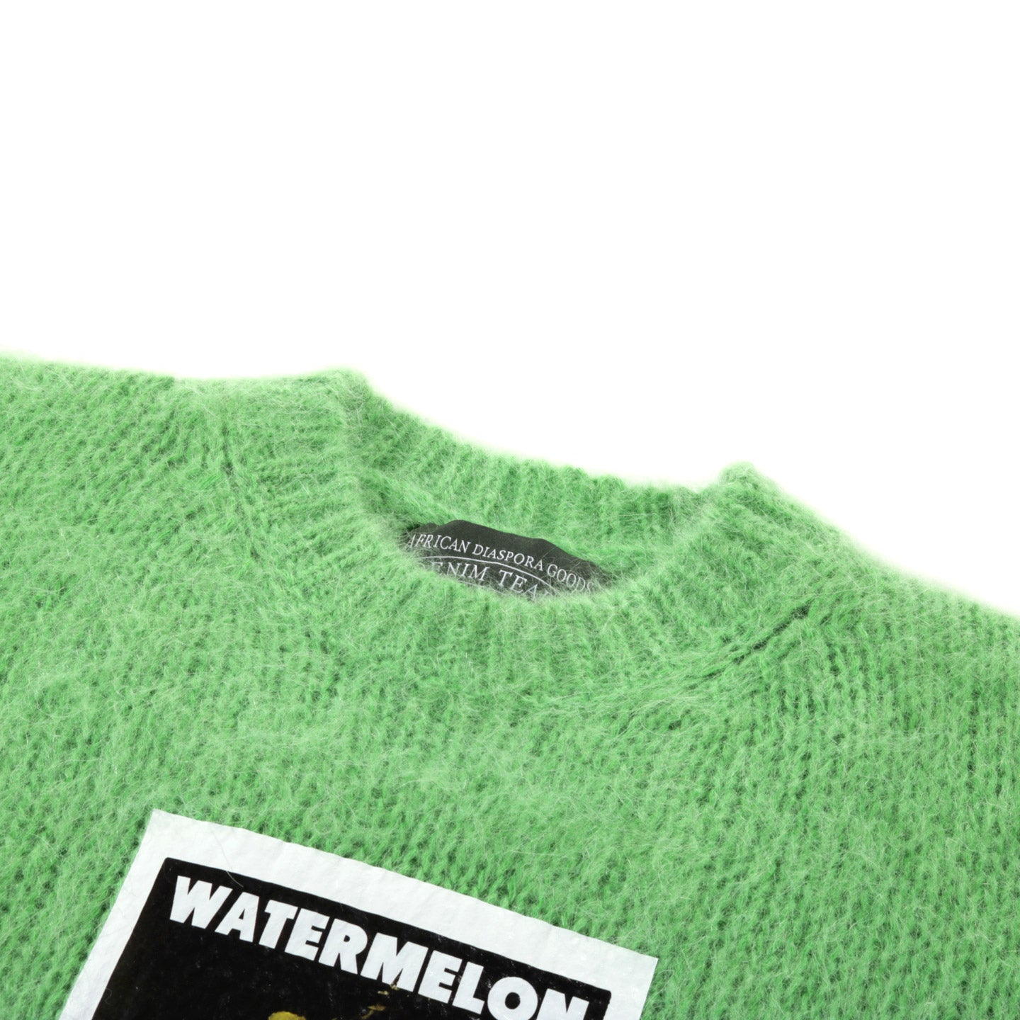 SKY HIGH FARM WORKWEAR DENIM TEARS MOHAIR PRINT SWEATER GREEN